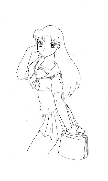 School Girl (Pencil) by AnimeMangaLover