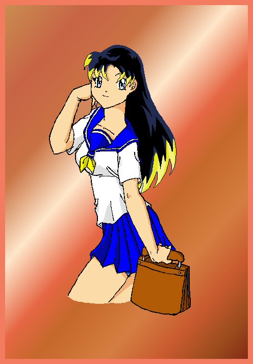 School Girl::Kaoru Jinsei (Colored) by AnimeMangaLover