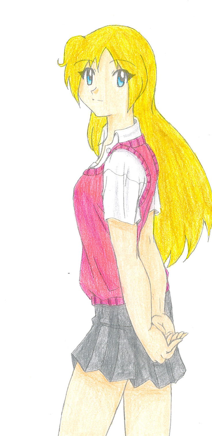 School Girl Melika (Colored) by AnimeMangaLover