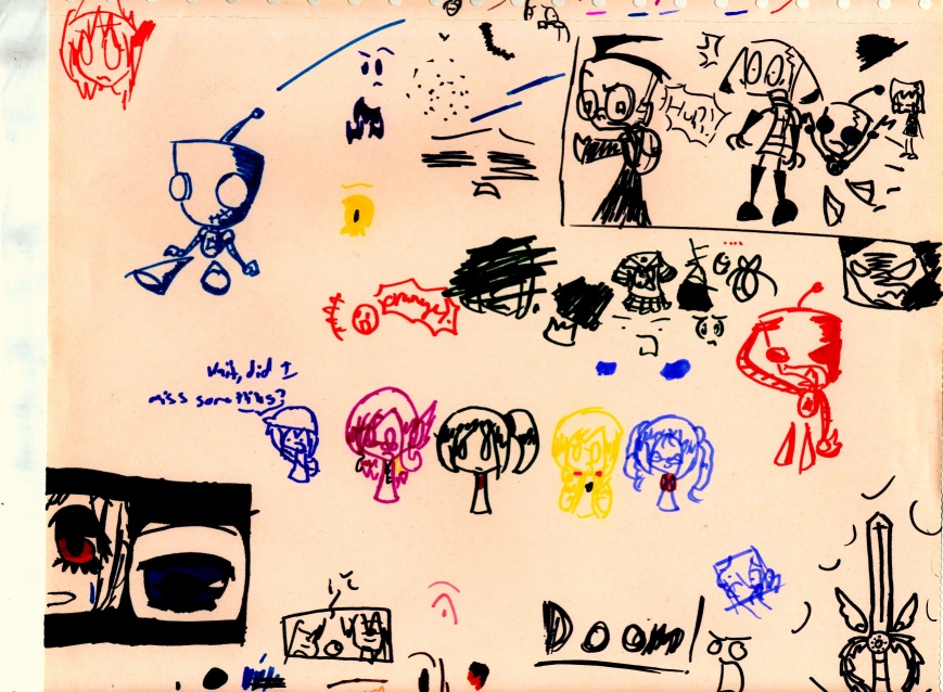 Sharpie sketch dump. by Anime_Ellie