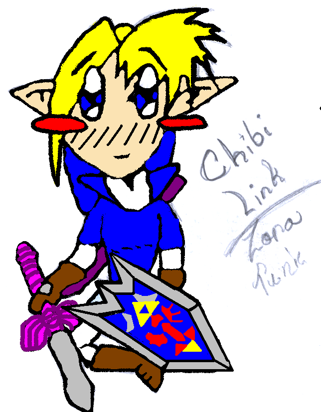 Chibi Blue Link by Anime_Game_Freak