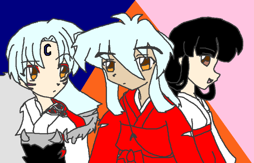 inu, sess and kikyo (chibi) by Anime_Yokai_Mckai