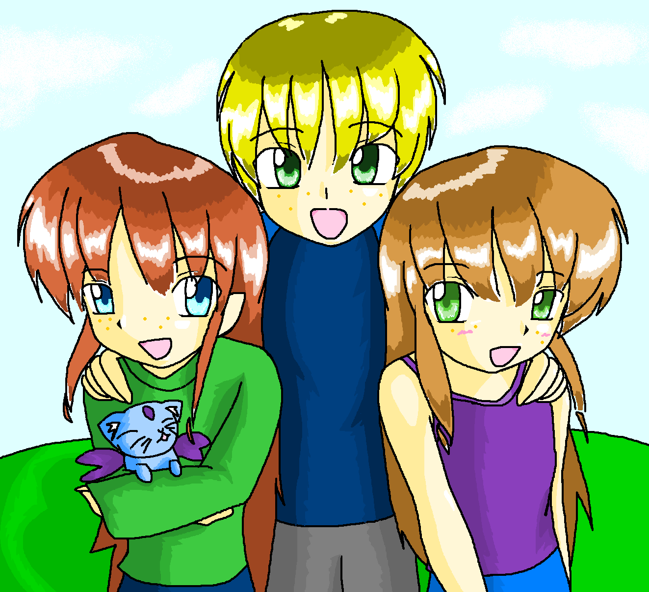 three friends! by Anime_Yokai_Mckai