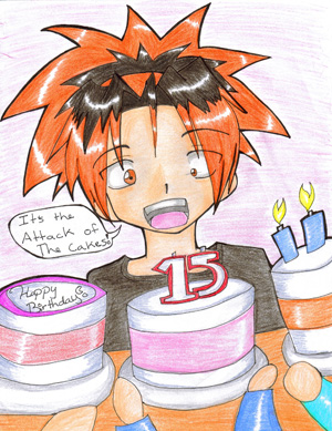 when cakes attack!!! by Anime_Yokai_Mckai