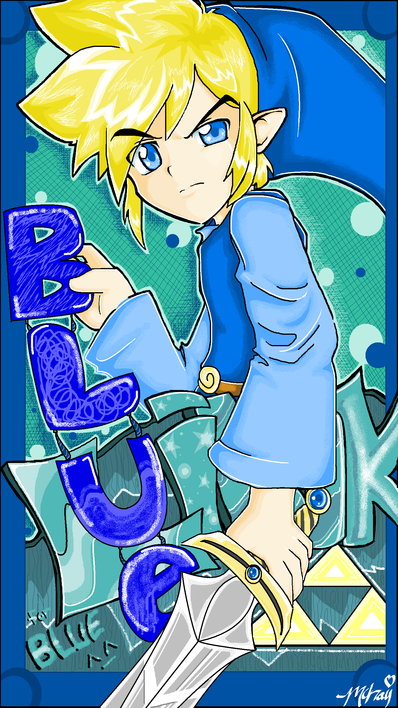 Blue link (MSpaint) by Anime_Yokai_Mckai