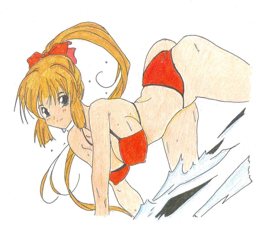 chick in a bikini (bullsnake contest entry) by Animegamah86