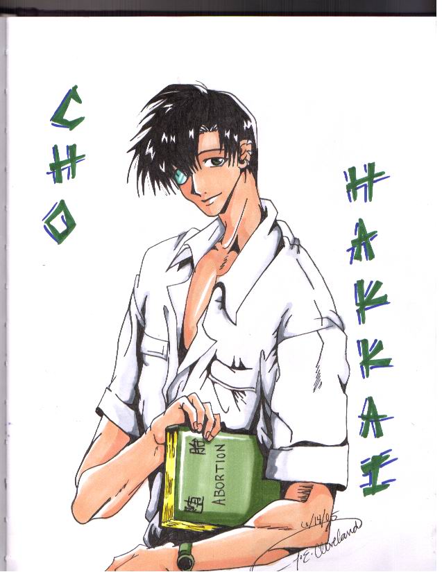 Hakkai and his book! by Animegirl2429