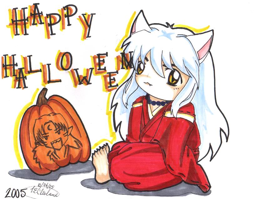 "Happy Halloween" Inuyasha by Animegirl2429