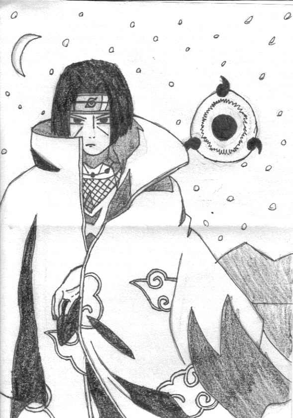 Itachi on a Snowy Evening by Animerocker
