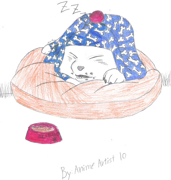 Sleepy Akamaru by Animerocker