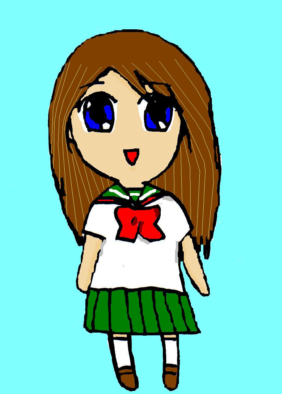 Chibi school girl by Animeviolingirl