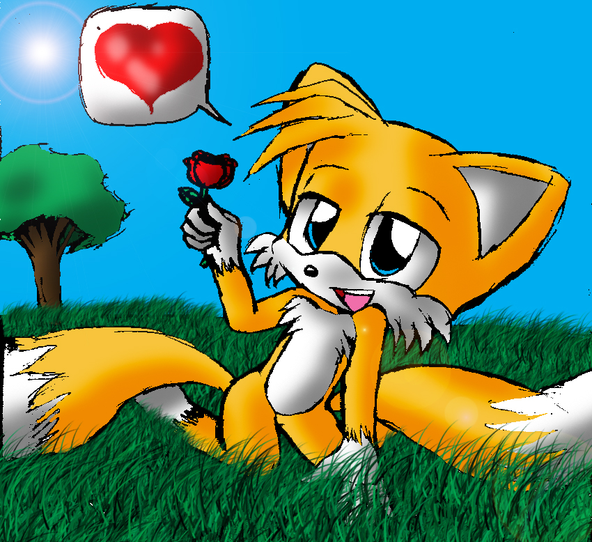 Tails tiene una rosa by Annamay168