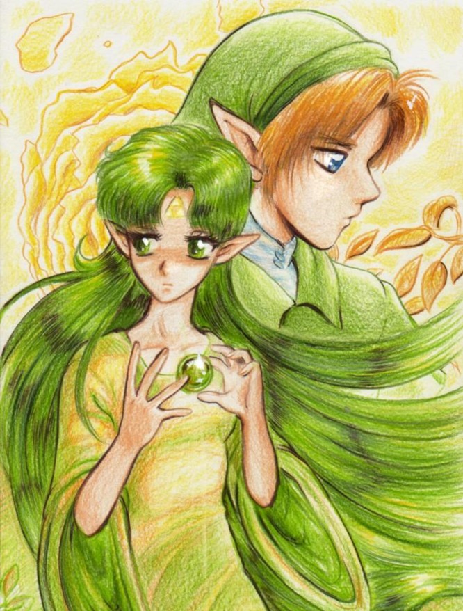 Link and Farore by Annausagi