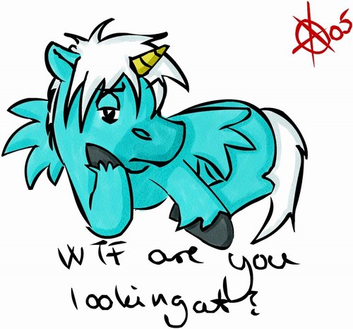 "WTF are you looking at?" by Anniechan