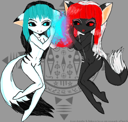 Aomi Cyan and Imoa Red by Aomi_Armster