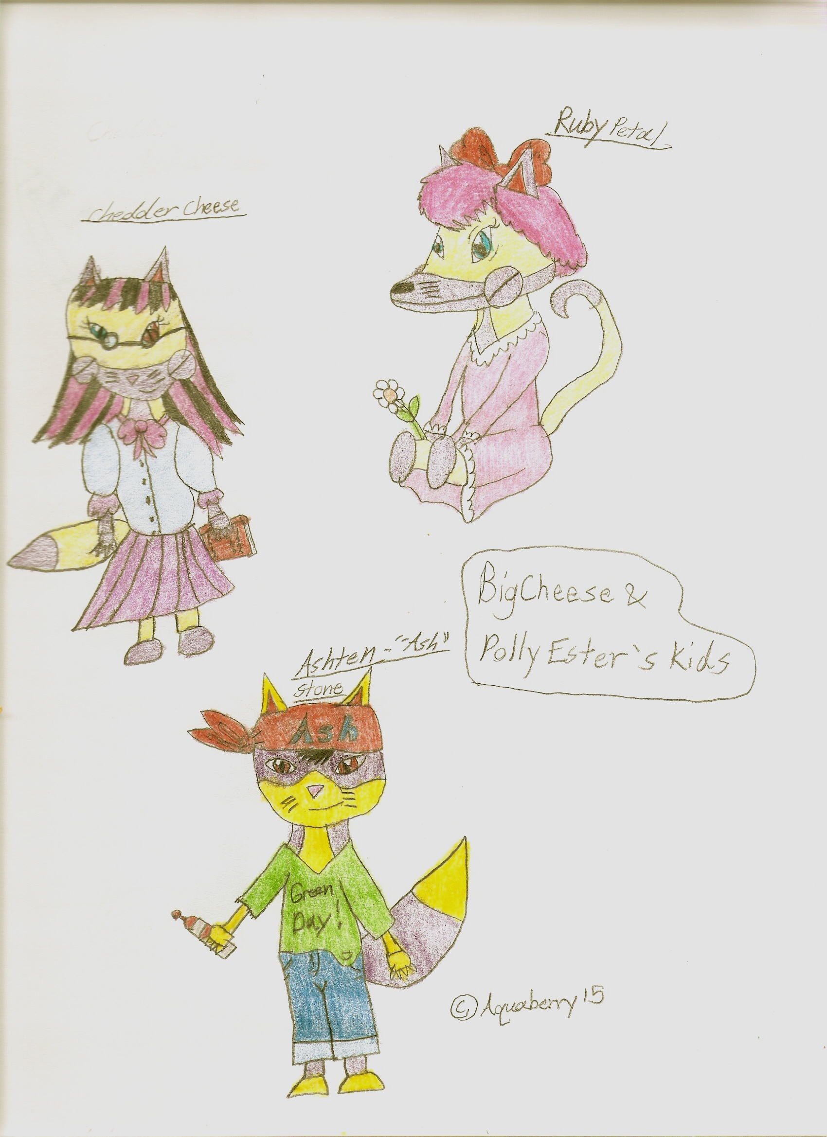 Big Cheese and Polly Ester's Kids! by Aquaberry15