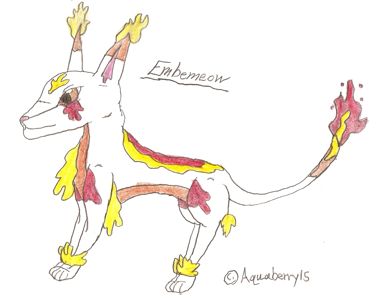 Embemeow *colored* by Aquaberry15