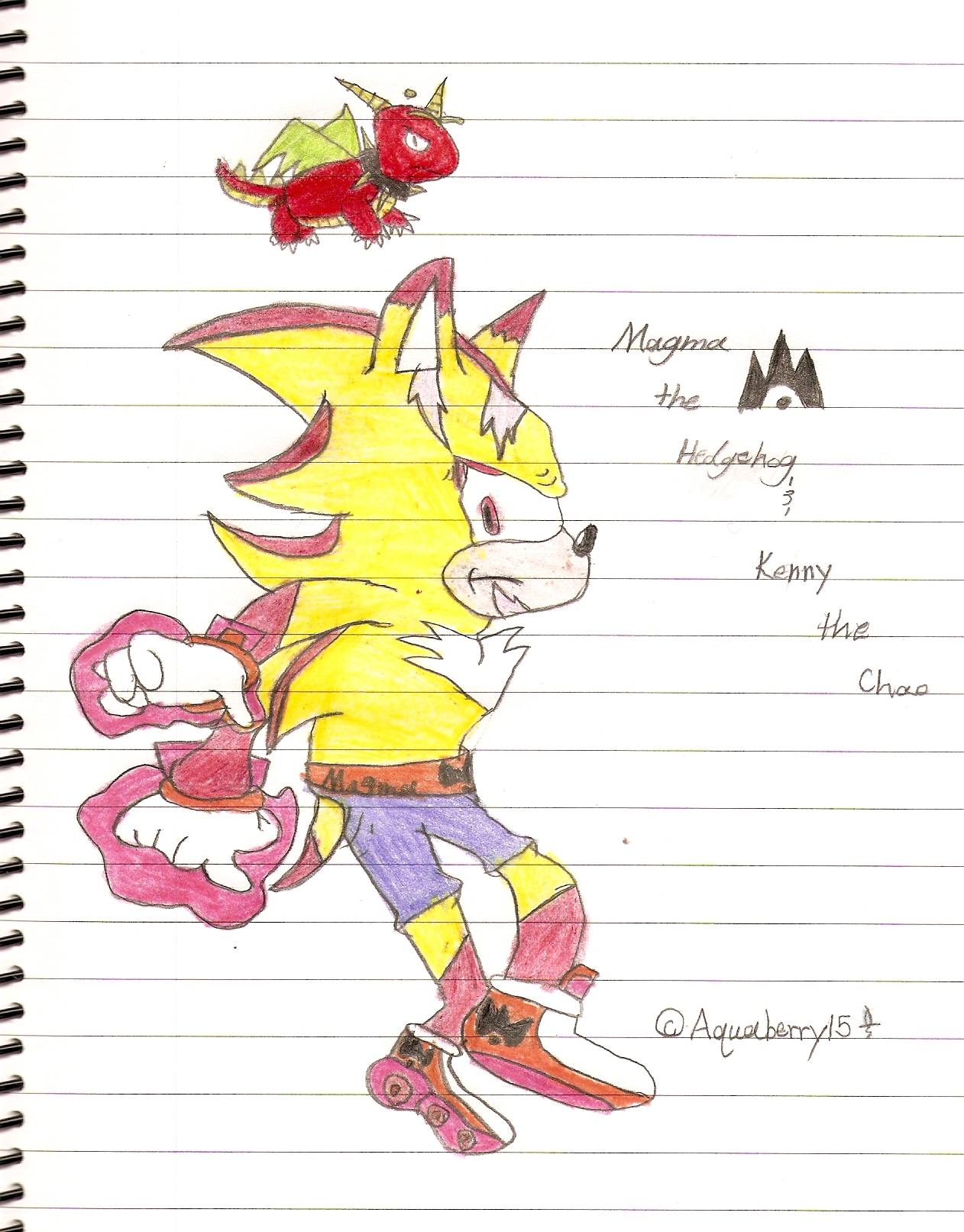 Magma the Hedgehog by Aquaberry15