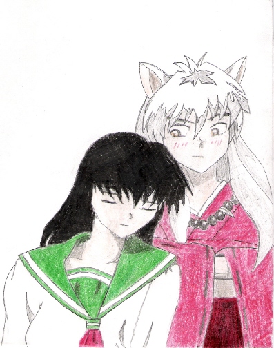 Tender moment, Kagome and Inu Yasha by Archangel4282