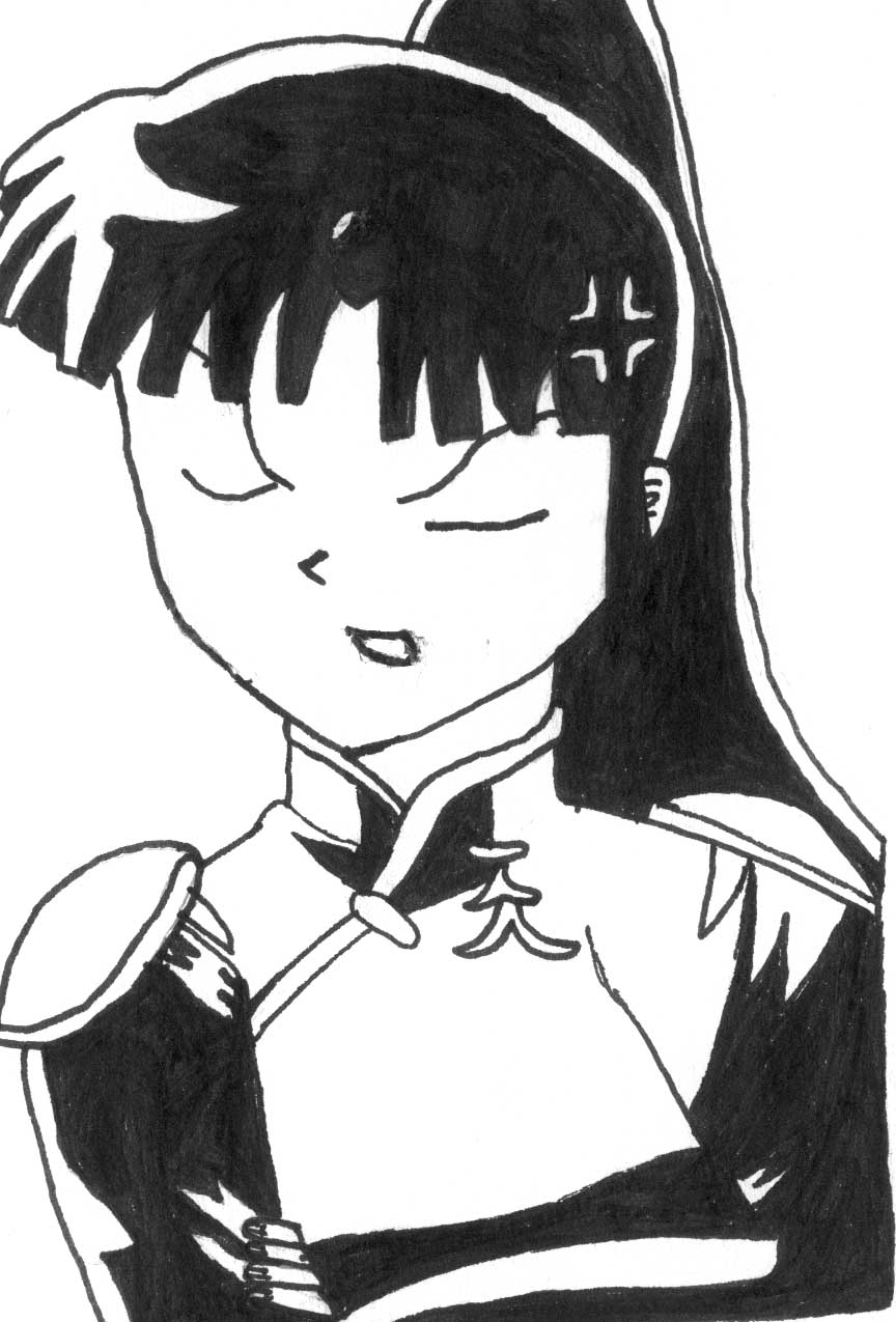 Sango mad at Miroku by Arctic_Wolf_Angel