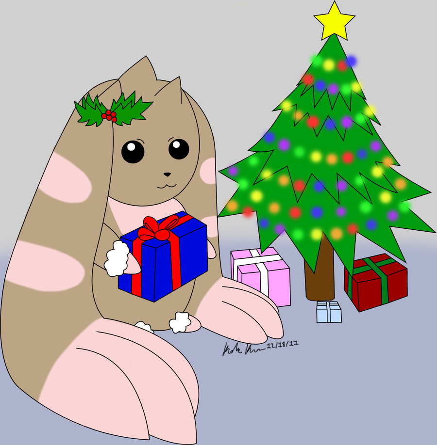 Christmas Lopmon by Arctic_Wolf_Angel