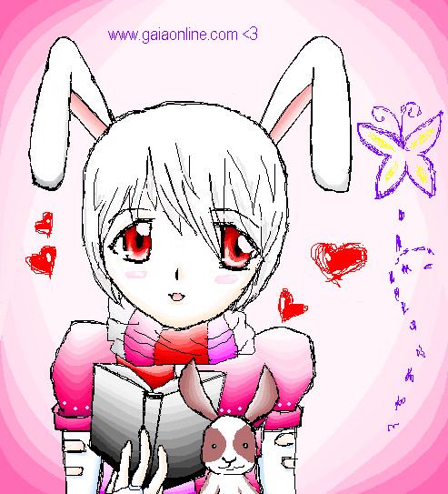 My avatar at gaiaonline MS paint by Aristea456