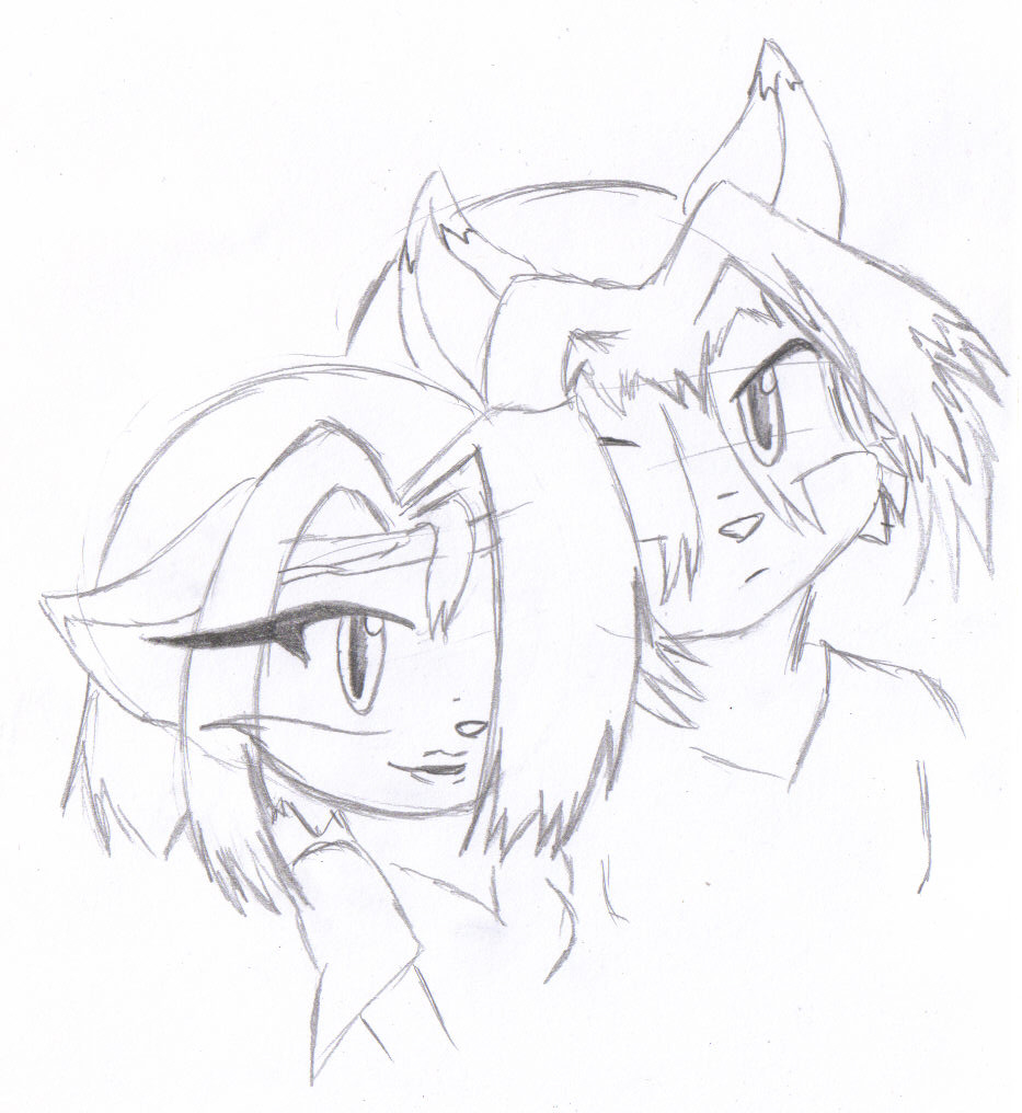 quick sketch of Tsuna and Tirinay by Ariya_Eretsee