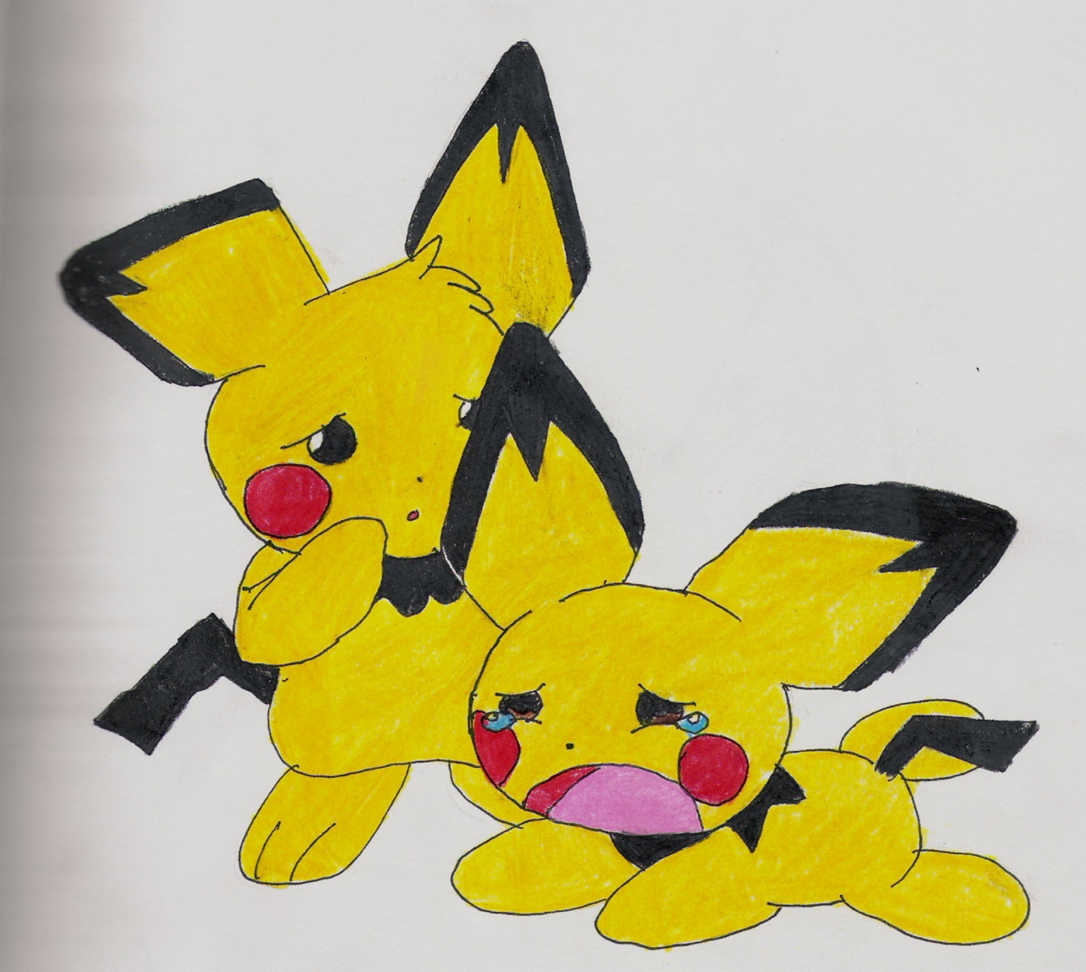 Awww...Pichu fell down... by Armored_Seal