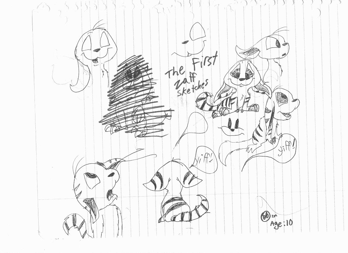 The first Zaff sketches by Arpeggio