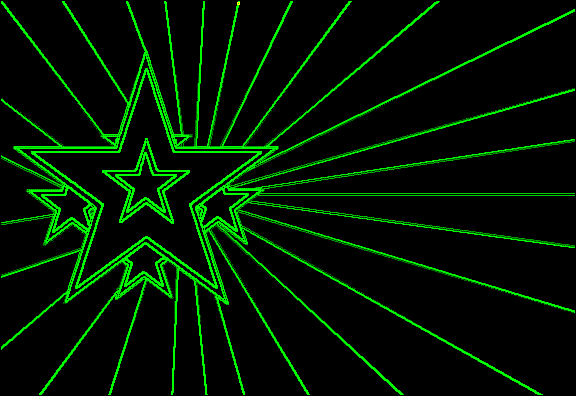 Neon Green Stars by Art-Queen