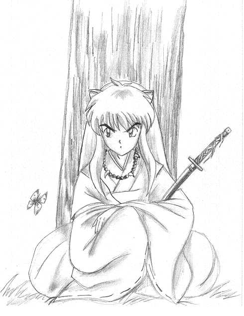 inuyasha and the butterfly by ArtistinTraining56