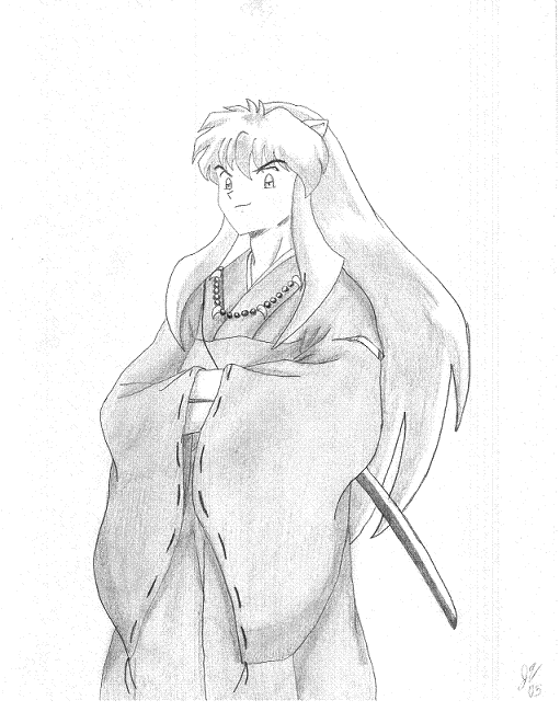 inuyasha in a good mood by ArtistinTraining56