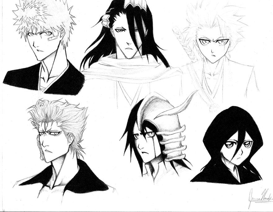 Bleach group sketch*spoilers!* by ArtistinTraining56