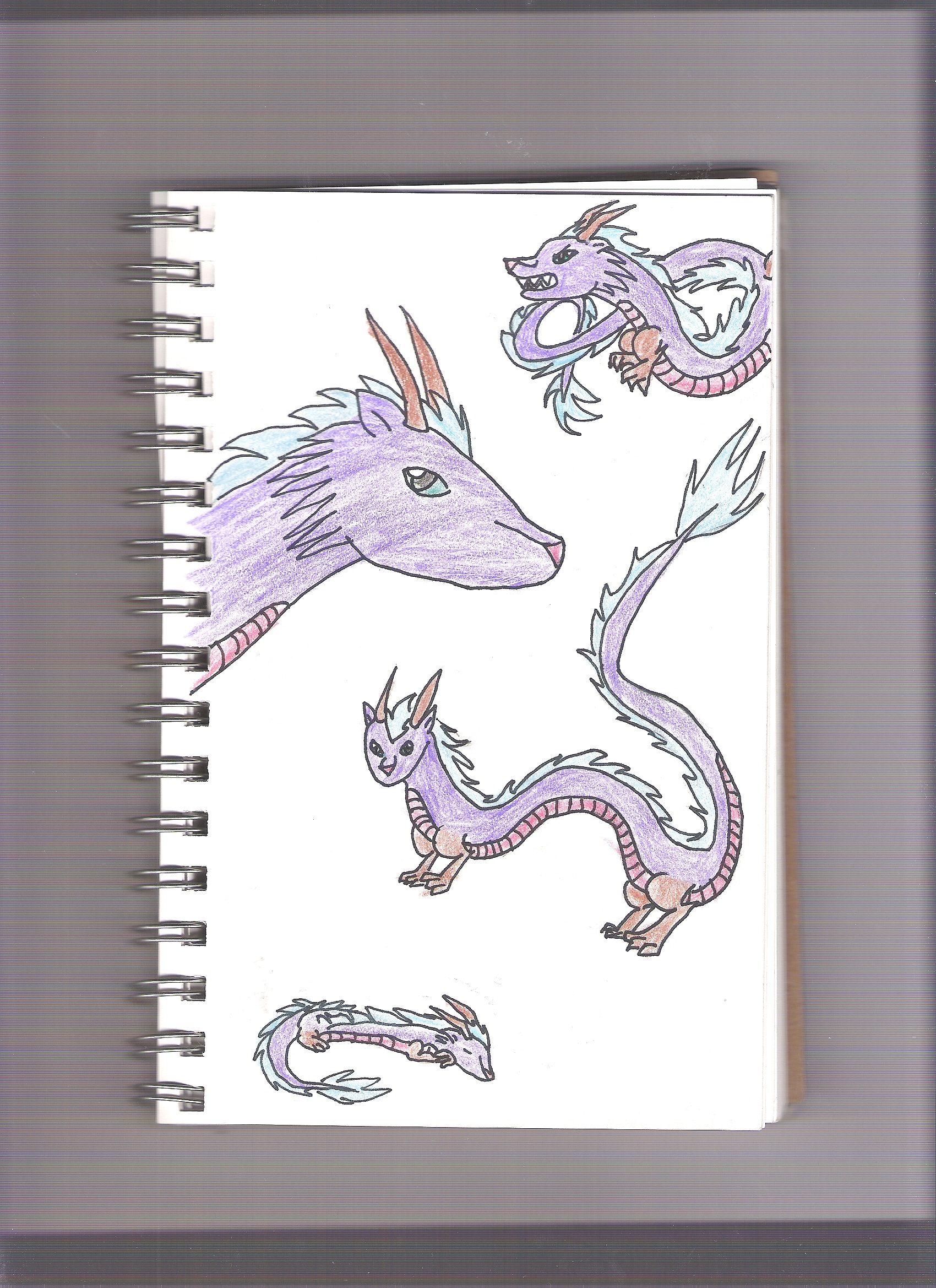 Purple dragons by Arue
