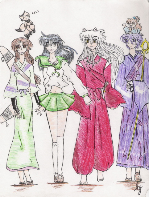 Inuyasha and the Gang by Ashita