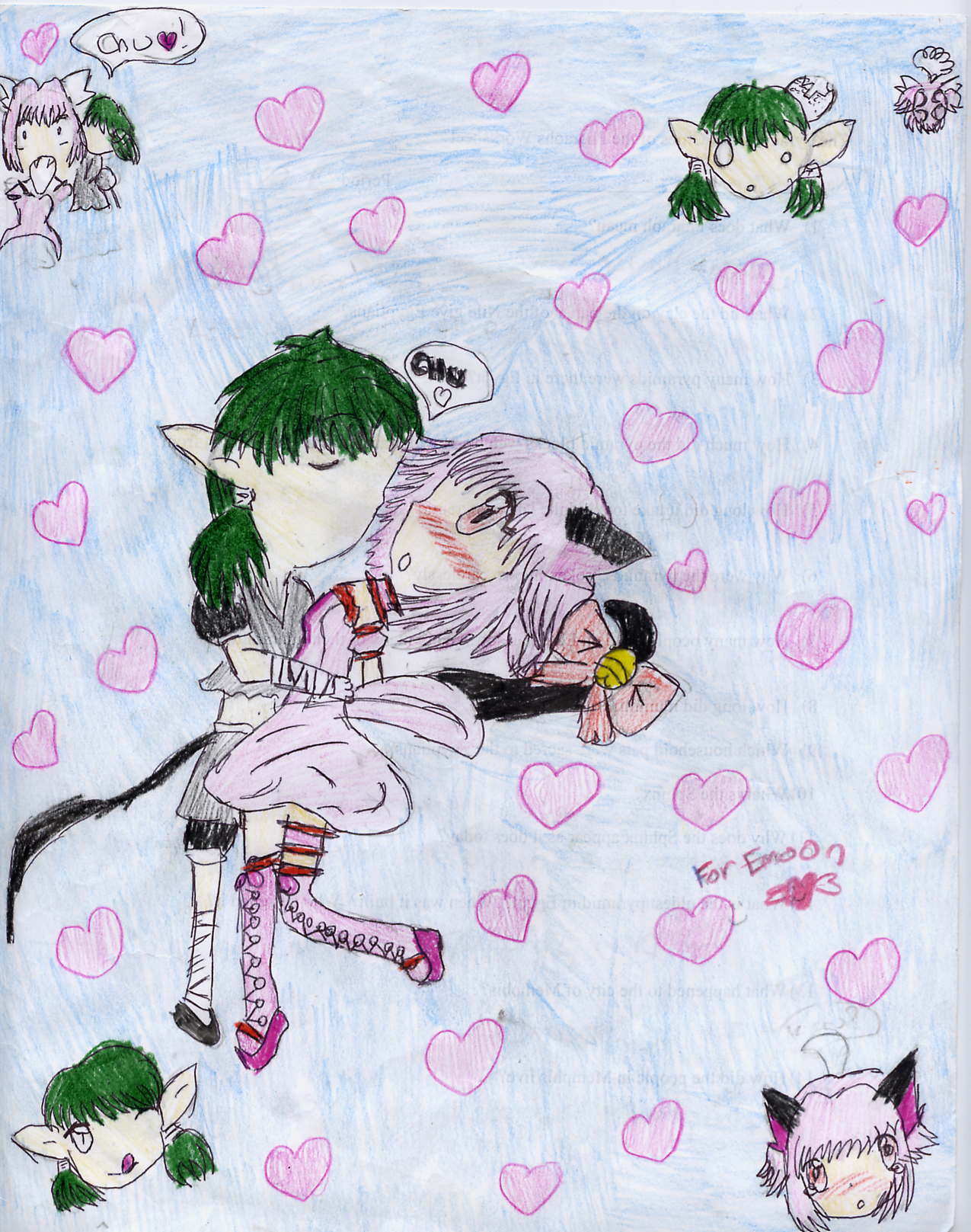 Kish and Ichigo, nya! *request for E Moon* by AshleySorceress727