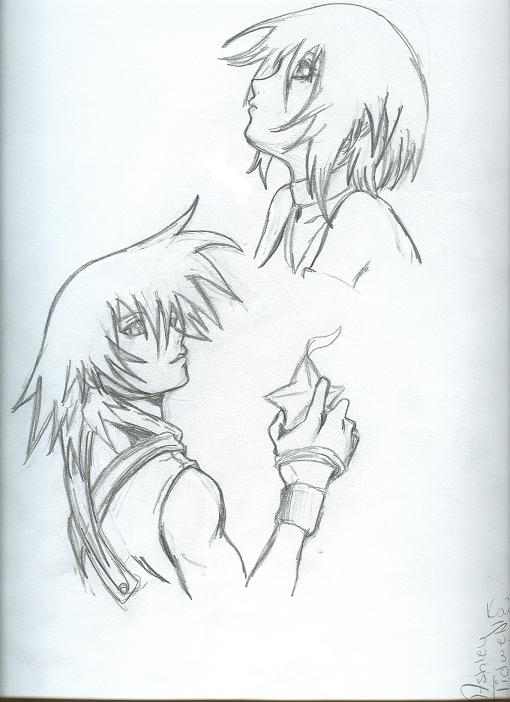 Kairi and Riku by Ashley_Kenshin