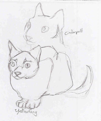 Cinderpelt and Yellowfang by Aspen
