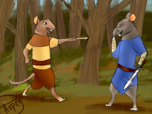 Martin and Gonff for Redwall_Artist! by Aspen