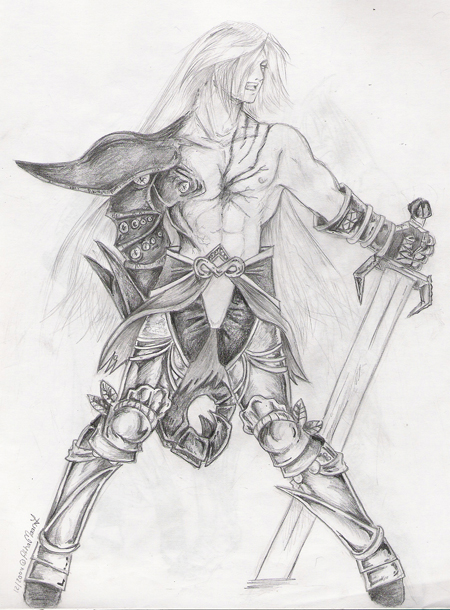 Nightmare/Siegfried posing with sword by AthaMaarit