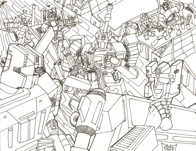 Cratered Combaticons - Ink by AvroChan