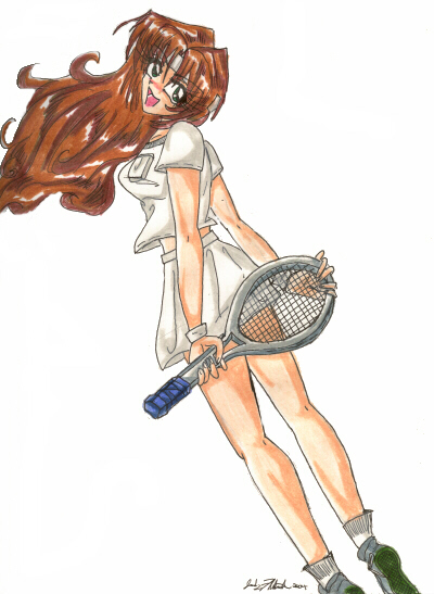 Tennis Chica - Colour by AvroChan