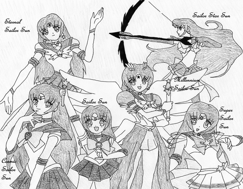Evolution of Sailor Sun by Ayama-chan
