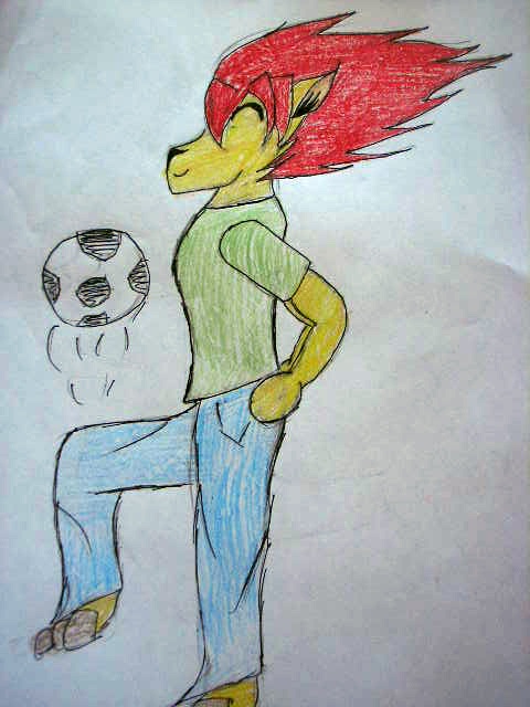 Soccer Playing Misaru by Azrob