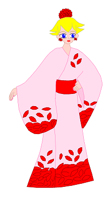 Peach's Kimono by AzureMikari