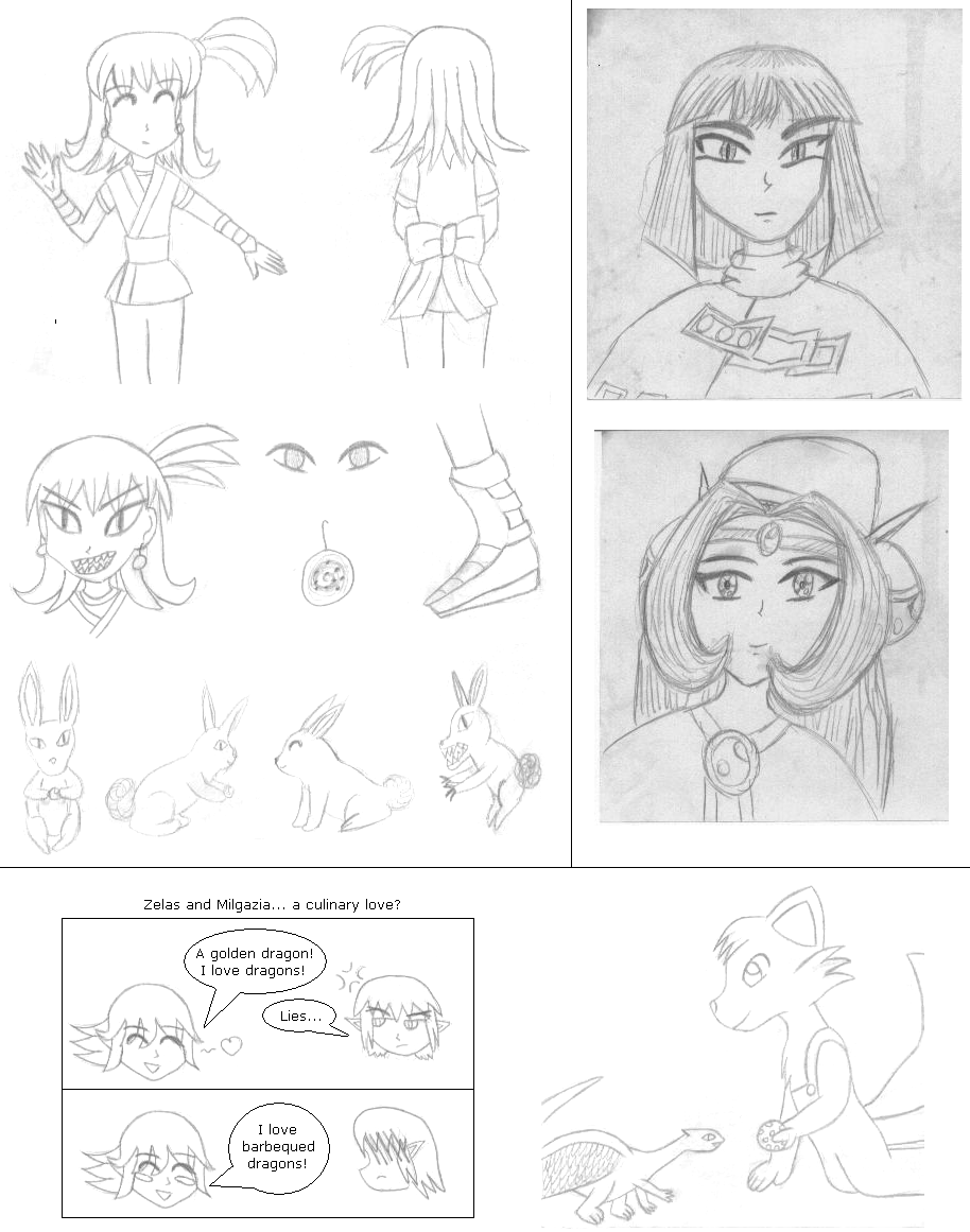 Slayers doodles by AzureMikari