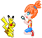 Misty and Pikachu by AzureMikari
