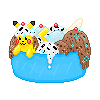 Pikachu icecream pixel by AzureMikari