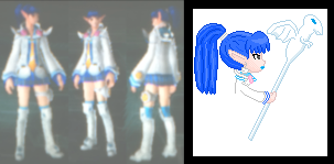 Phantasy Star Portable 2 character wip by AzureMikari