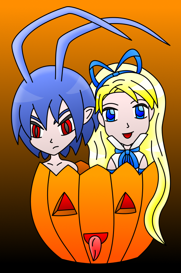 Disgaea Halloween (color) by AzureMikari